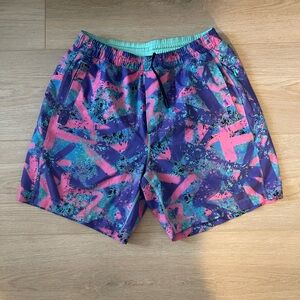 Birddogs Athletic Shorts pink and purple splatter
